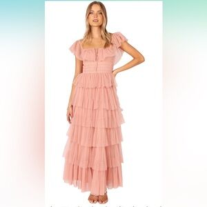 Petal & Pup Pink Ruffle Maxi Dress